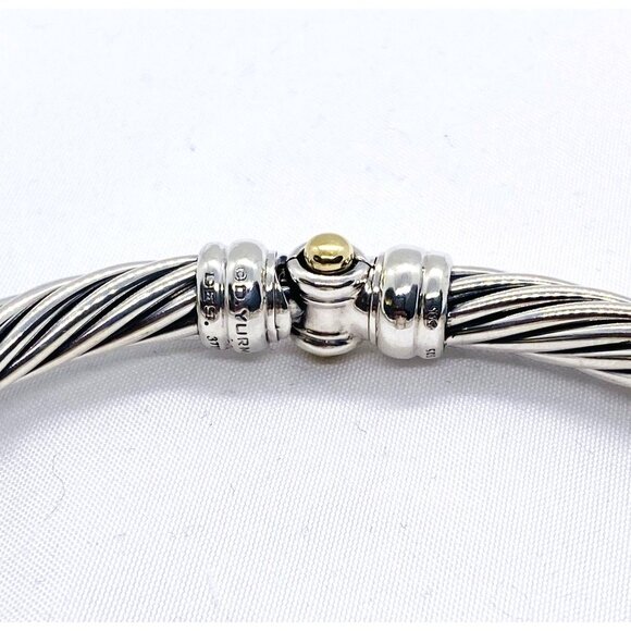 David Yurman Hinge Watch Case Bangle Bracelet 925 585 14k 8.5" - Picture 3 of 10